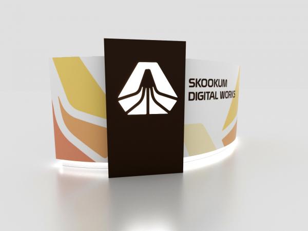 MOD-1585 Custom Trade Show Curved Reception Counter -- Image 2